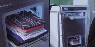 Makineria që palos rrobat. Kur ju do te shihni qe këmisha juaj do te paloset lehte do te mahniteni!